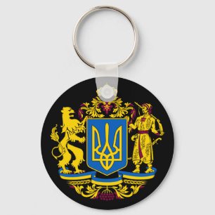 Porte-clés Drapeau ukrainien Armoiries tryzub Symbole nationa