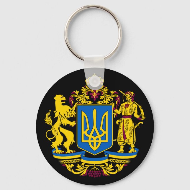 Porte-clés Drapeau ukrainien Armoiries tryzub Symbole nationa (Recto)