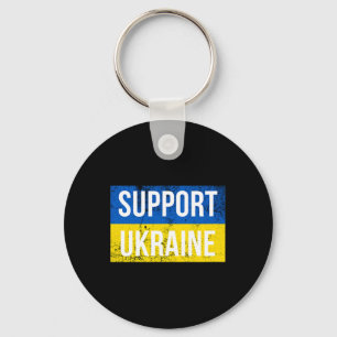 Porte-clés Drapeau ukrainien patriotique de soutien à l'Ukrai