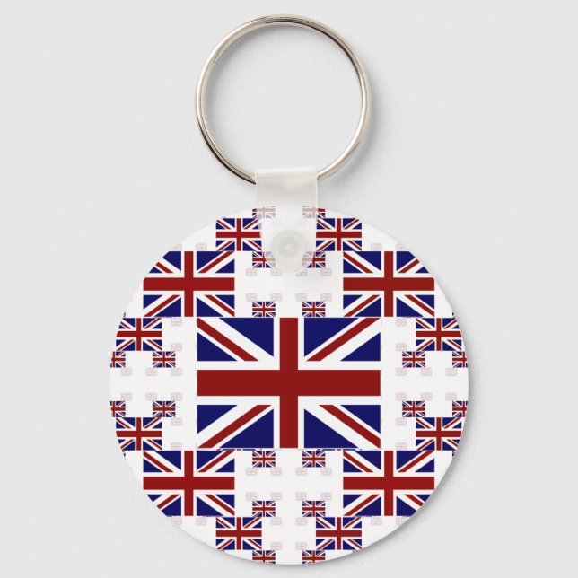 Porte-clés Drapeau Union Jack du Royaume-Uni dans les calques (Recto)