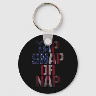 Porte-clés Drapeau USA Tap Snap ou Nap Jiu Jitsu brésilien BJ