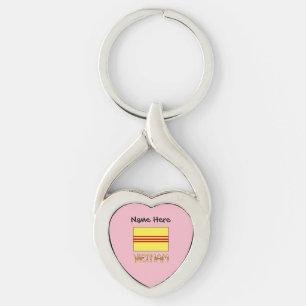 Porte-clés Drapeau vietnamien du Sud-Vietnam Personnalisation