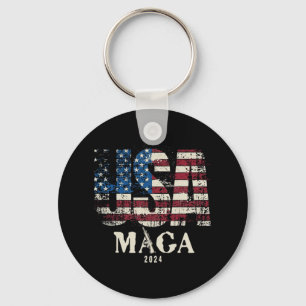 Porte-clés Drapeau vintage Usa Ultra Mega Gun Usa 4 juillet T