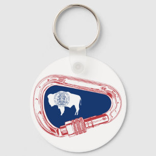 Porte-clés Drapeau Wyoming Escalade Carabiner