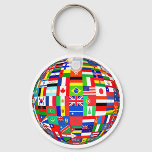 PORTE-CLÉS DRAPEAUX DE THE GLOBE