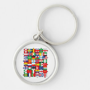 Porte-clés Drapeaux des pays du monde drapeau international