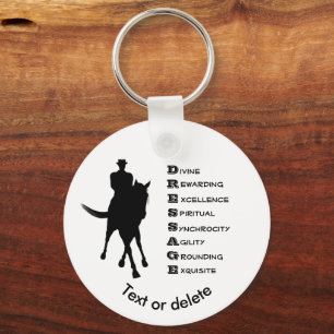 Porte-clés Dressage Est Cheval Silhouette Personnalisé