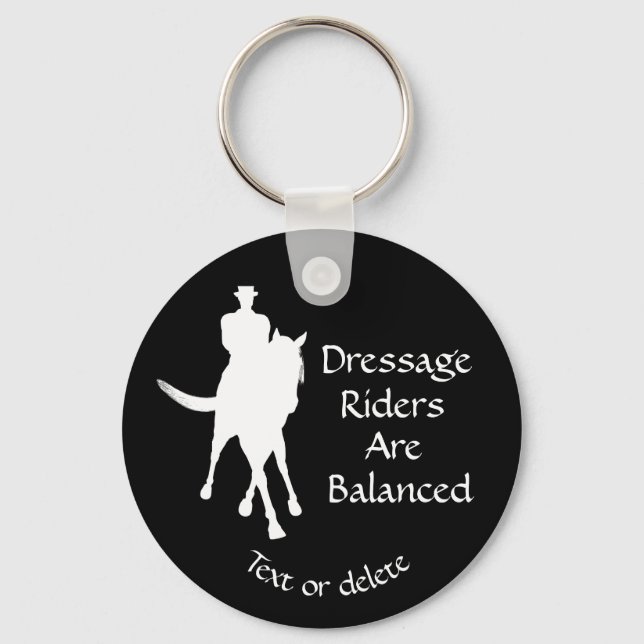 Porte-clés Dressage Les Voyageurs Sont Équilibrés Cheval Pers (Recto)