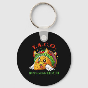 Porte-clés Droits de douane drôles Mème Sarcastique Taco Trum