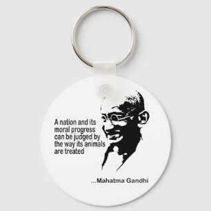 Porte-clés Droits des animaux de Mahatma Gandhi