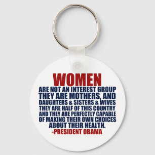 Porte-clés Droits des femmes Citation d'Obama