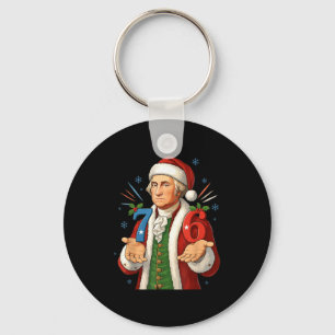 Porte-clés Drôle 7-6 6-7 George Washington Santa 67 Meme Chri
