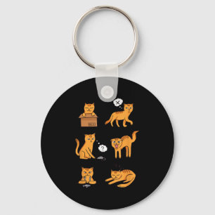 Porte-clés Drôle Amoureux des chats fou Moods Ginger for Ladi