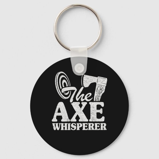 Porte-clés Drôle Ax Jetant Cadeau L'Ax Whisperer Citations (Recto)