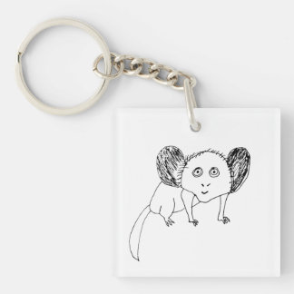 Porte-clés drôle Aye Aye - Animal mal dessiné biza
