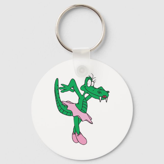 Porte-clés drôle ballerine alligator (Recto)