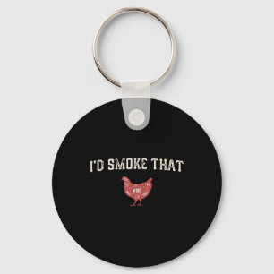 Porte-clés Drôle Barbecue Poulet Graphique Femmes Hommes Vian