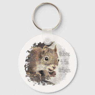 Porte-clés Drôle, Bienvenue à la Nuthouse, Écureuil, Animal