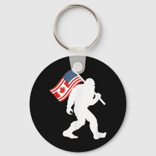 Porte-clés Drôle Bigfoot Canada Les 51 États Trump Canada Éta