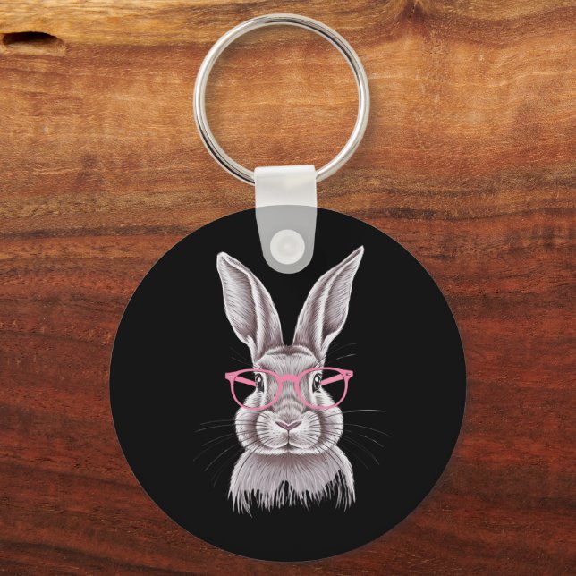 Porte-clés Drôle Bunny mignon Cadeaux de famille Pâques (Recto)