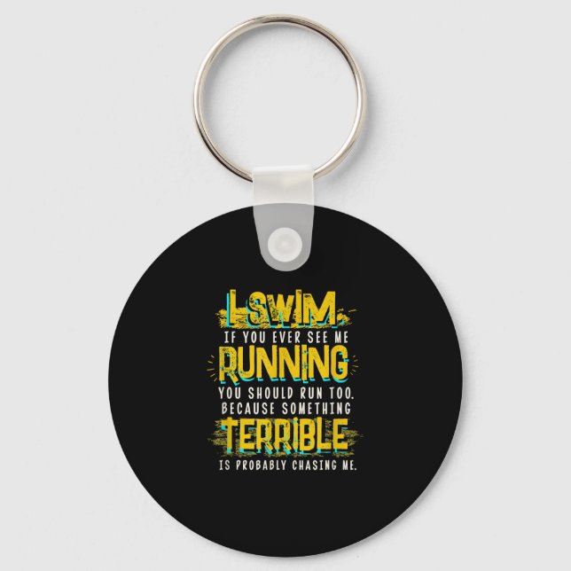 Porte-clés Drôle cadeau de natation pour nageur (Recto)