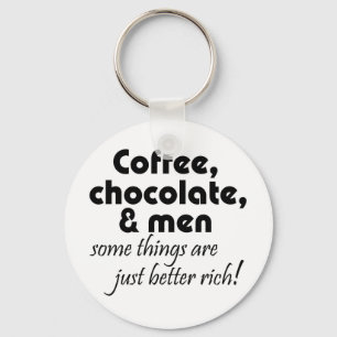 Porte-clés Drôle café chocolat porte - clés cadeaux citations