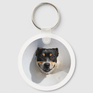 Porte-clés Drôle chien souriant