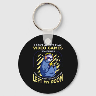 Porte-clés Drôle Citation Sloth Jouer Jeux Vidéo Retro Drôle