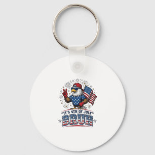 Porte-clés Drôle de 4 juillet Eagle Bruh maillot patriotique