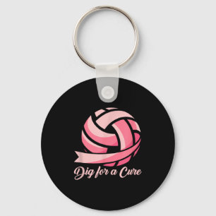 Porte-clés Drôle de creuser pour le ruban volley-ball cancer