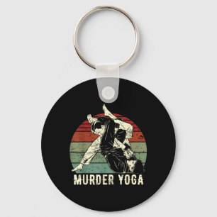 Porte-clés Drôle de Jiu Jitsu Brésilien BJJ Meurtre Yoga Rétr