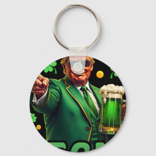 Porte-clés Drôle de St Patricks Day Trump Laissez les Shenani