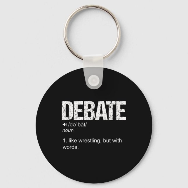 Porte-clés Drôle Débat Équipe Discussion Discours Guerre De P (Recto)