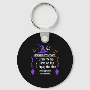 Porte-clés Drôle d'Halloween Adulte Sarcasme Humour Sorcière