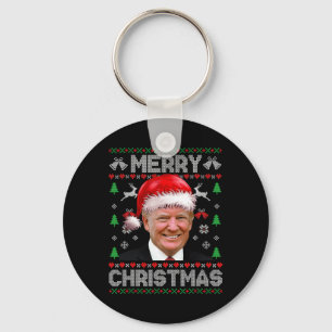 Porte-clés Drôle Donald Trump Joyeux Noël Famille Moche