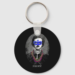 Porte-clés Drôle Edgar Allan Poe Mardi Gras Mashup