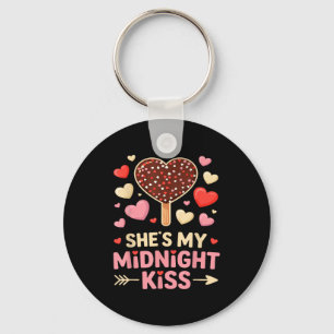 Porte-clés Drôle Elle est mon baiser de minuit Saint-Valentin