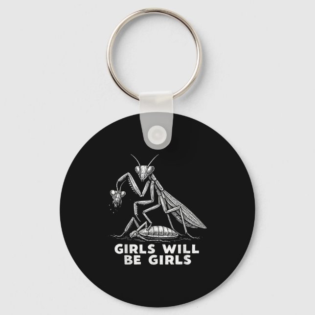 Porte-clés Drôle Fille Sera Filles Priant Mantis Tee (Recto)