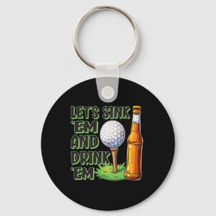 Porte-clés Drôle Golf On Dort Em Et Boit Em