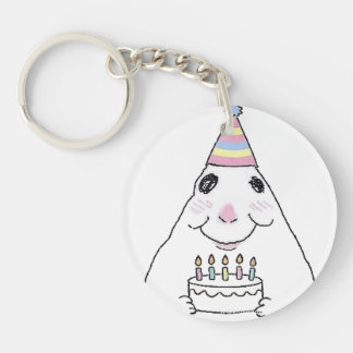 Porte-clés drôle hamster anniversaire