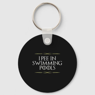 Porte-clés Drôle Je Pie Dans Les Piscines Gag Novelty Graphis