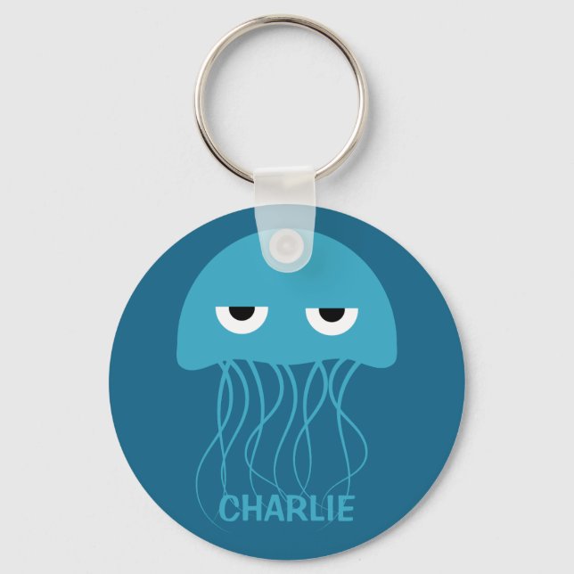 Porte-clés Drôle Jellyfish porte - clés personnalisés (Recto)