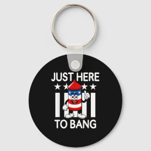 Porte-clés Drôle juste ici pour cogner la fusée patriotique 4