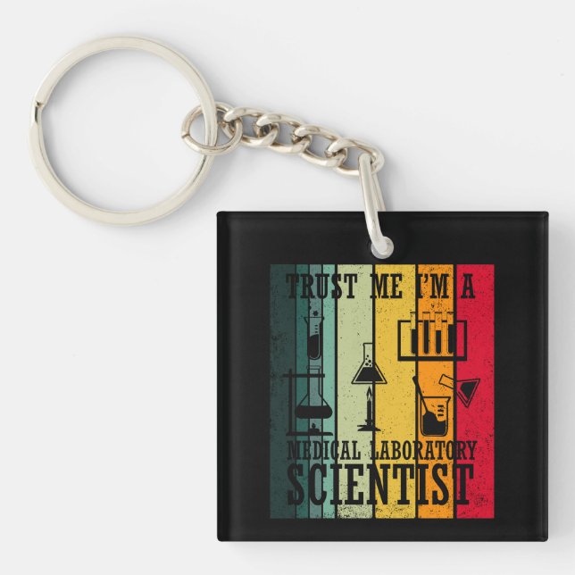 Porte-clés Drôle laboratoire médical technologue humour (Devant)