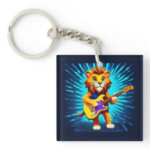 Drôle Lion Jouer Guitare