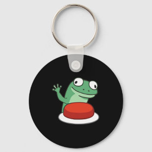 Porte-clés Drôle Lizard Button Mème T-shirt.png