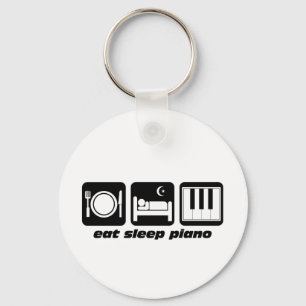 Porte-clés Drôle mangez le piano de sommeil