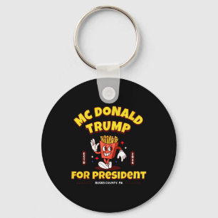 Porte-clés Drôle Mcdonald Trump Président 2024 Frites Françai