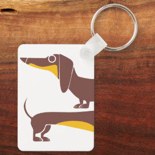 Porte-clés Drôle mignon dachshund pour parent chien long