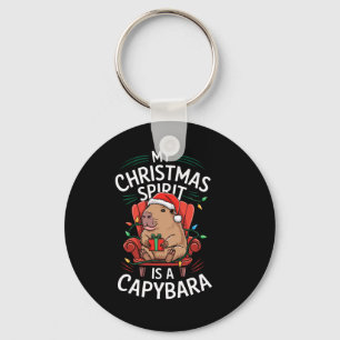 Porte-clés Drôle Mon Esprit De Noël Capybara Qui Correspond À